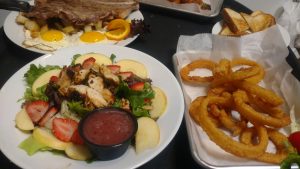 Fit Bit Salad - Steak & Eggs - Onion Rings