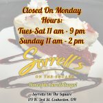 Closed on Monday
