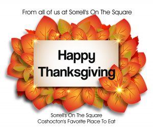 Happy Thanksgiving - Sorrell's On The Square