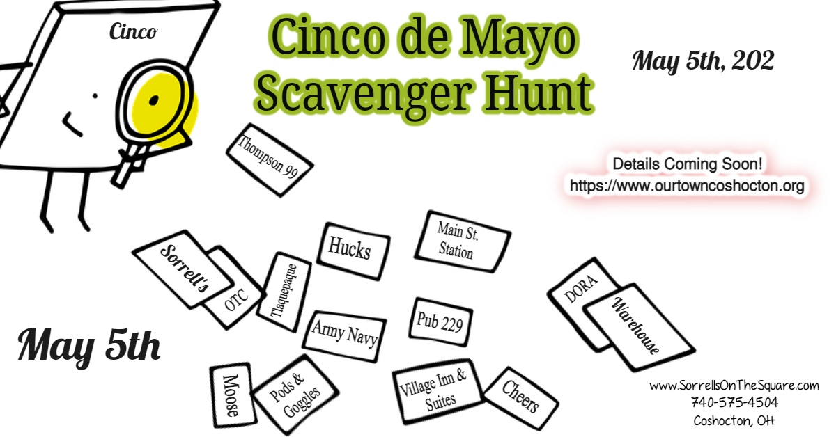 Scavenger Hunt on May 5th for Cinco de Mayo
