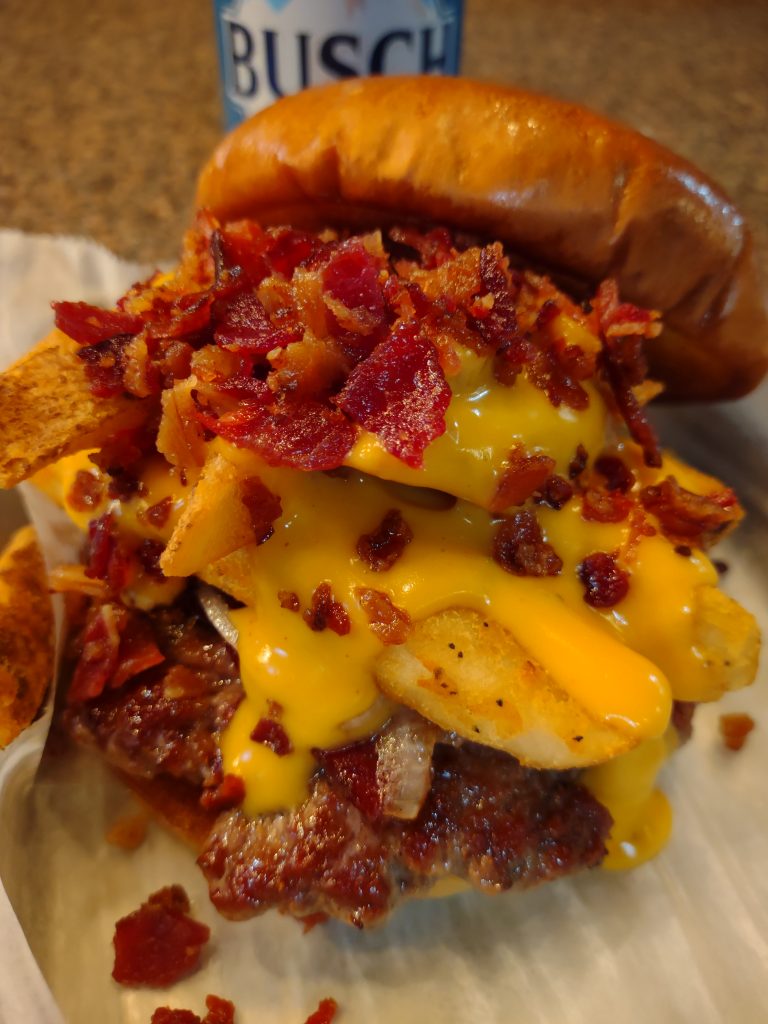 Loaded fries burger